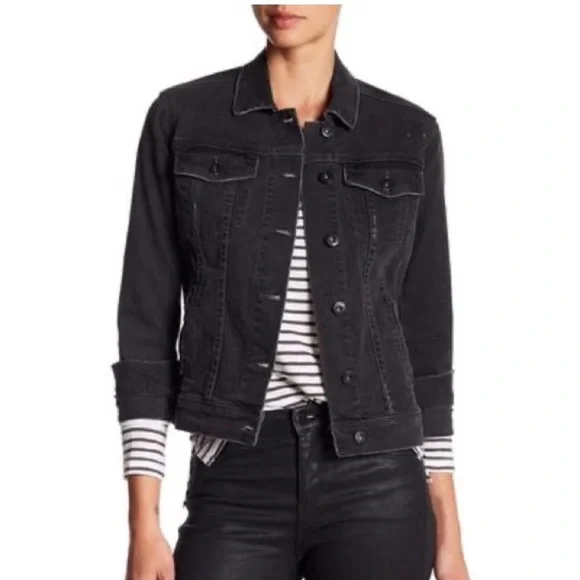 Articles of Society Factory Distressed Black Denim Jean Taylor Jacket Small - Picture 4 of 7